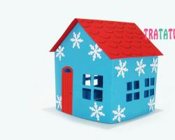Сказочные новогодние домики из бумаги: шаблоны, мастер-класс