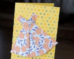 Оригами платье схема Как сделать одежду оригами из бумаги